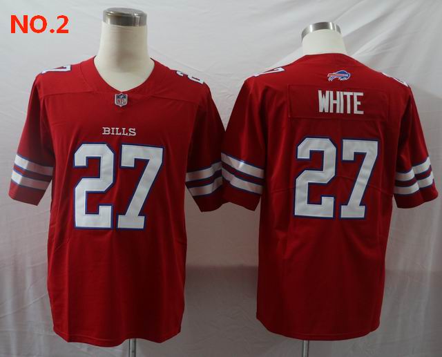 Men's Buffalo Bills #27 TreDavious White NFL Jersey Red ;